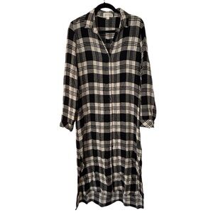Cloth & Stone Plaid Button-Up Dress